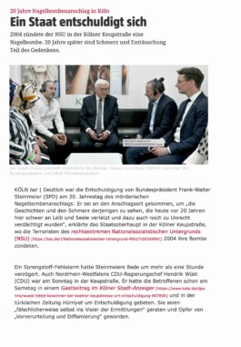 DAS MAHNMAL AN DER KEUPSTRASSE